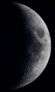 Превью обои луна, планета, звезда, темный, космос