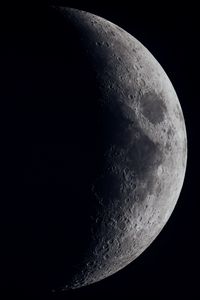 Превью обои луна, планета, звезда, темный, космос