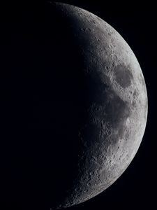 Превью обои луна, планета, звезда, темный, космос