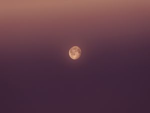 Превью обои луна, полнолуние, небо, минимализм