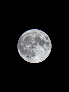 Превью обои луна, полнолуние, ночь, астрономия, космос