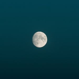 Превью обои луна, полнолуние, ночь, минимализм