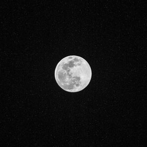Превью обои луна, полнолуние, звезды, космос, ночь
