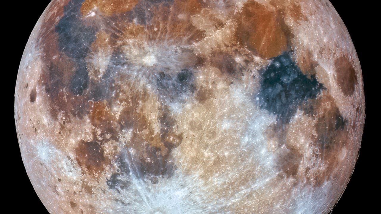 Обои луна, поверхность, кратеры, космос