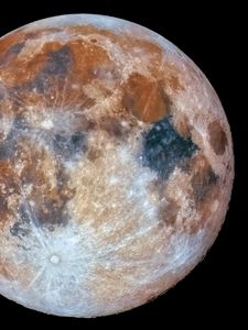 Превью обои луна, поверхность, кратеры, космос