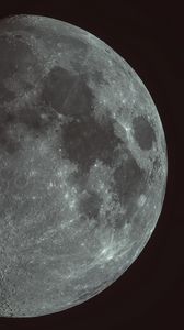 Превью обои луна, поверхность, рельеф, спутник, космос