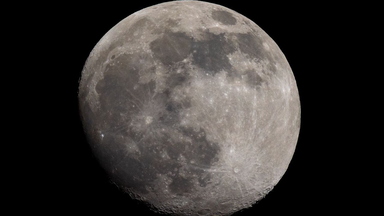 Обои луна, рельеф, космос, кратеры