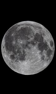 Превью обои луна, спутник, космос, темный, серый