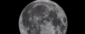 Превью обои луна, спутник, космос, темный, серый