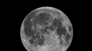 Превью обои луна, спутник, космос, темный, серый