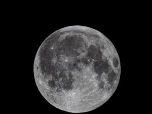 Превью обои луна, спутник, космос, темный, серый