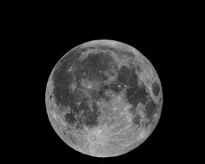 Превью обои луна, спутник, космос, темный, серый