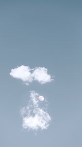 Превью обои луна, спутник, небо, облака