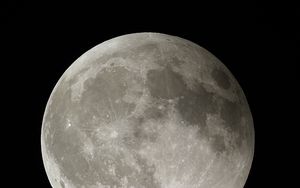 Превью обои луна, спутник, планета, космос, темный