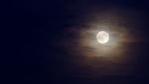 Превью обои луна, темнота, небо, ночь