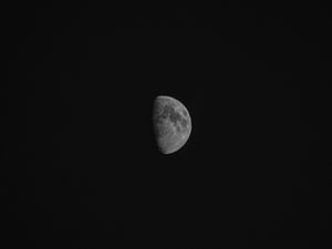 Превью обои луна, тень, черный, кратер