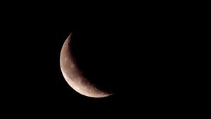 Превью обои луна, тень, ночь, темный, небо