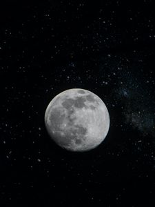 Превью обои луна, звезды, звездное небо, ночь, космос