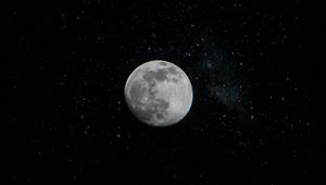 Превью обои луна, звезды, звездное небо, ночь, космос