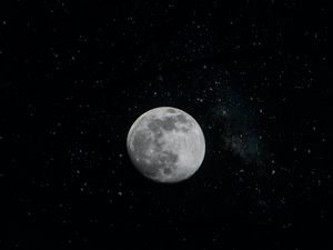 Превью обои луна, звезды, звездное небо, ночь, космос