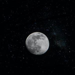 Превью обои луна, звезды, звездное небо, ночь, космос