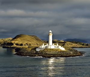 Превью обои маяк, остров, море, берег, вода