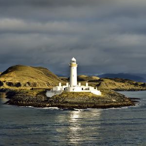 Превью обои маяк, остров, море, берег, вода