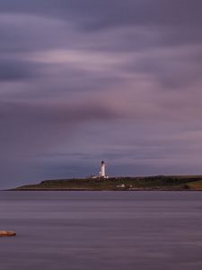 Превью обои маяк, остров, море, природа