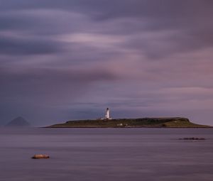 Превью обои маяк, остров, море, природа