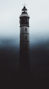Превью обои маяк, туман, темный, тень, архитектура
