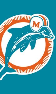 Превью обои майами долфинс, логотип, футбольный клуб, майами