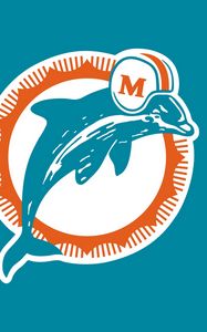 Превью обои майами долфинс, логотип, футбольный клуб, майами
