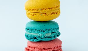 Превью обои макаруны, пирожное, десерт, выпечка, разноцветный