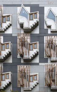 Превью обои макет, паттерн, лестница, окна