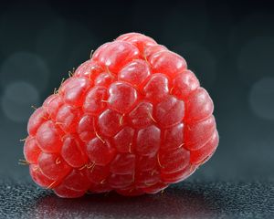 Превью обои малина, ягода, красный, макро