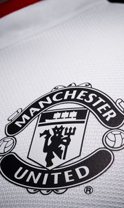 Превью обои manchester united, футбол, логотип