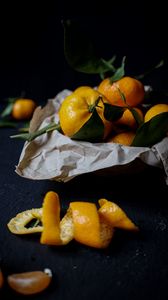 Превью обои мандарины, фрукты, цитрус, оранжевый