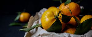 Превью обои мандарины, фрукты, цитрус, оранжевый