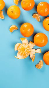 Превью обои мандарины, фрукты, цитрус, дольки, оранжевый