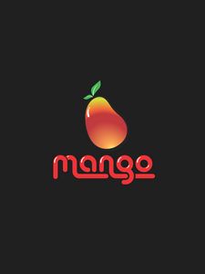Превью обои манго, фрукт, надпись, вектор