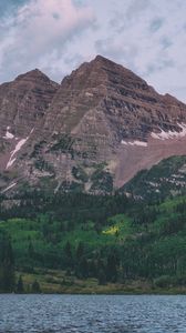 Превью обои maroon bells, united states, горы, озеро