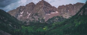 Превью обои maroon bells, united states, горы, озеро