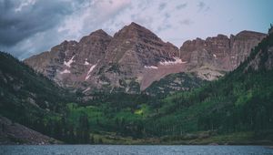 Превью обои maroon bells, united states, горы, озеро