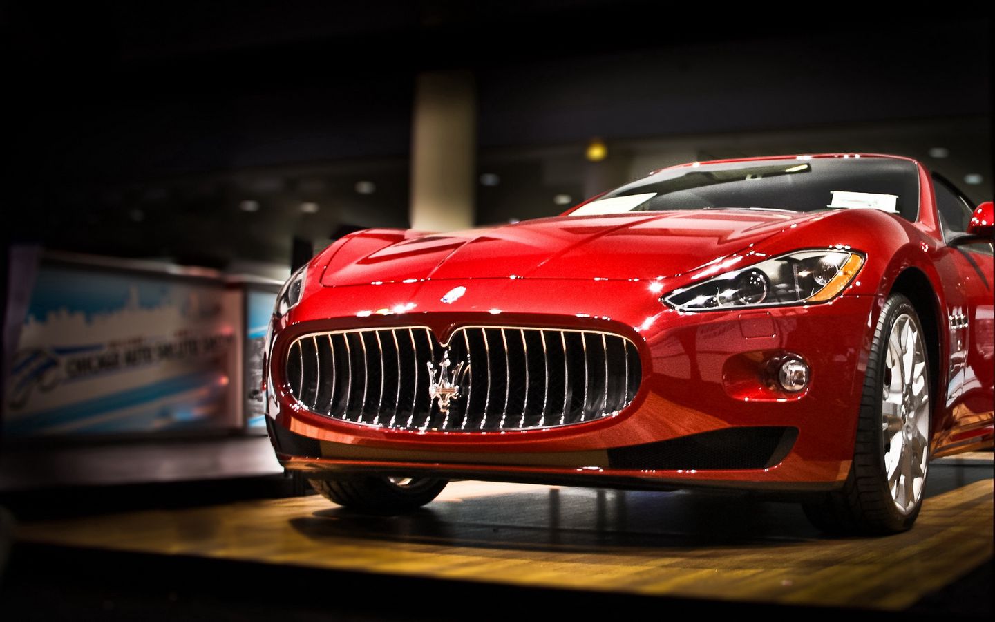 Скачать 1440x900 maserati, машина, красная обои, картинки 16:10