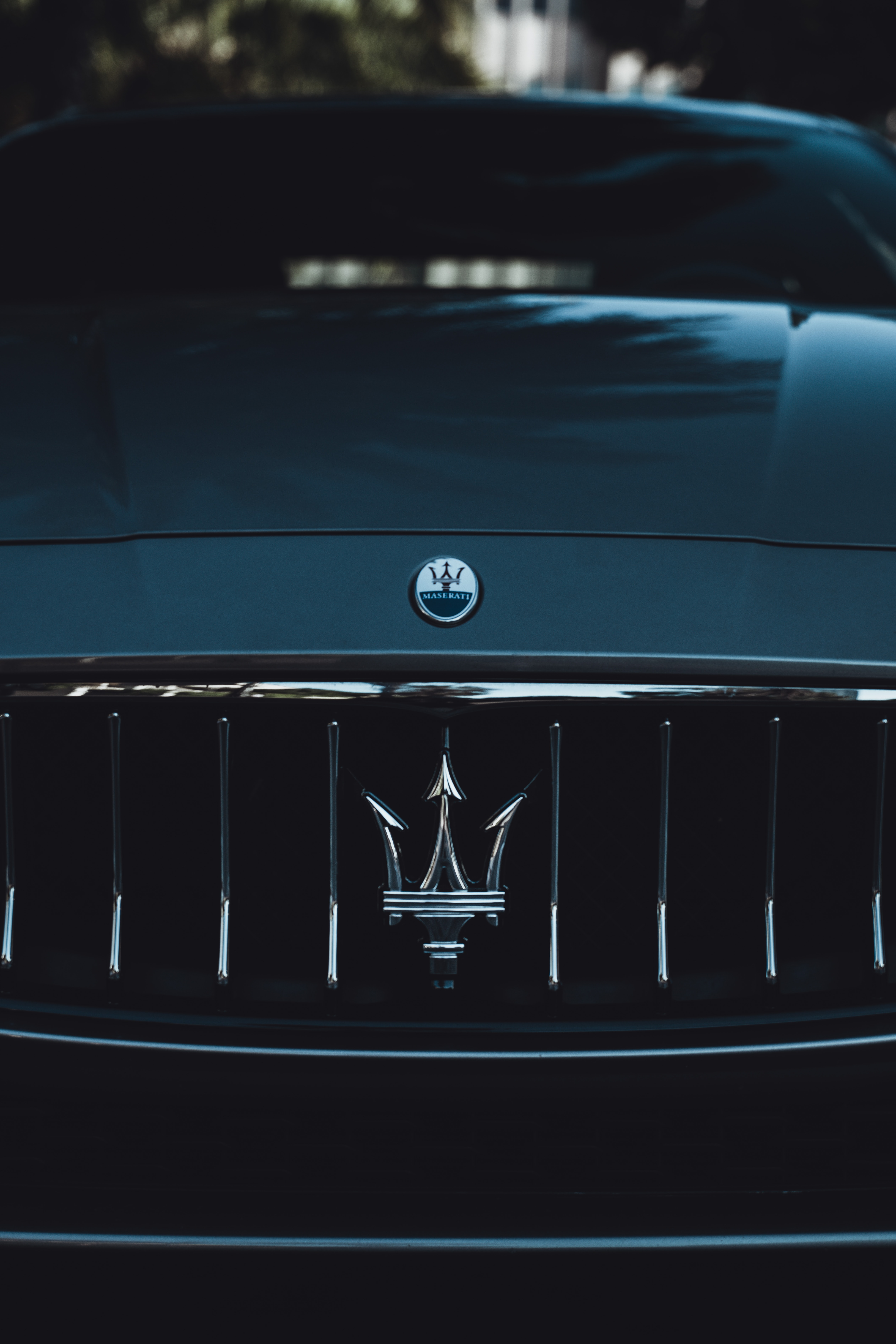 Скачать 5049x7570 maserati, спорткар, автомобиль, бампер, логотип обои,  картинки