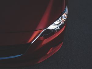 Превью обои mazda 6, mazda, капот, фара