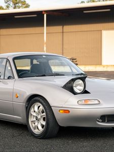 Превью обои mazda mx-5, mazda, автомобиль, серый