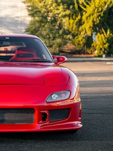 Превью обои mazda rx-7, mazda, автомобиль, красный