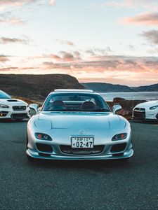 Превью обои mazda rx-7, mazda, автомобили, вид спереди