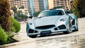 Превью обои mazzanti, evantra, суперкар, стиль, вид спереди